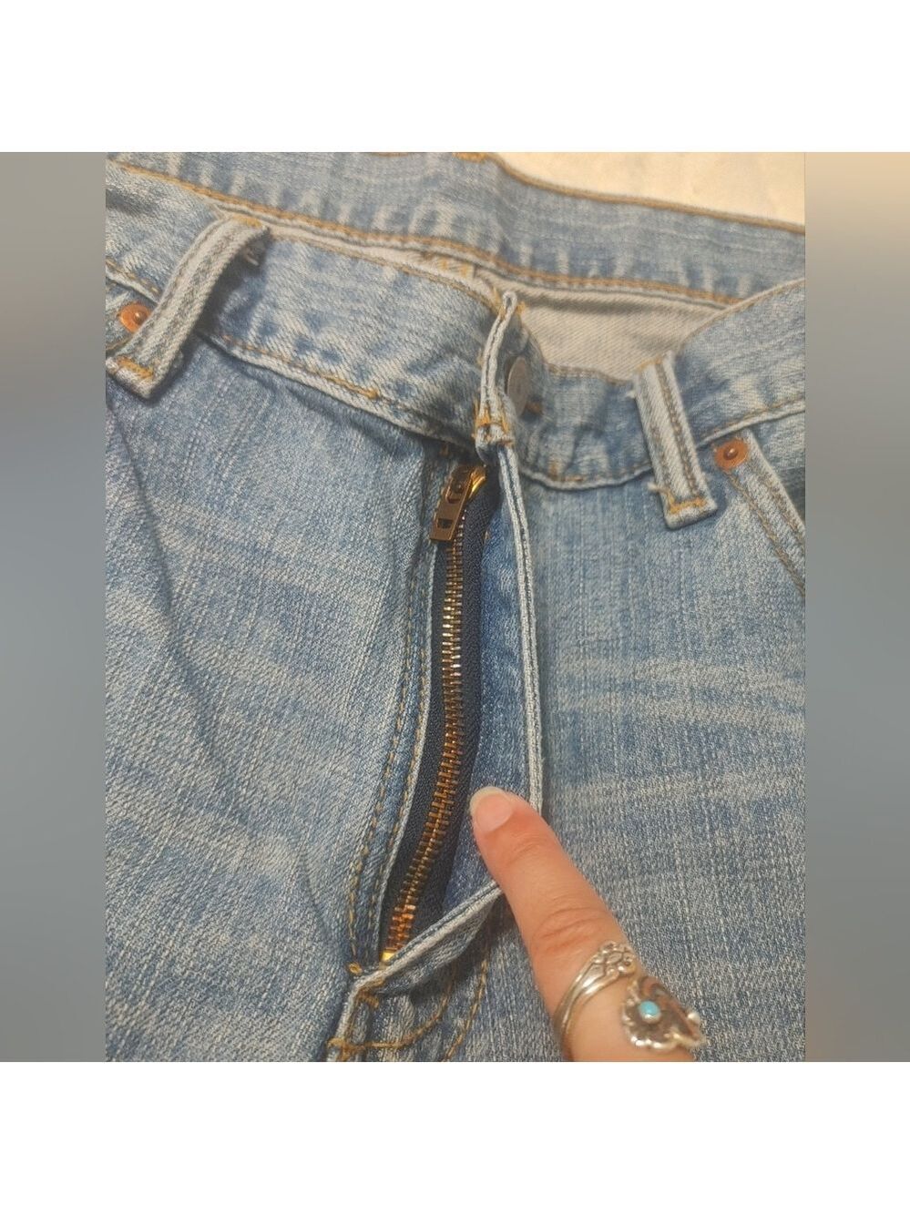 Classic Men's Levi's 527 Bootcut Jeans Waist 36 X 34 Length Light Blue - Picture 7 of 10